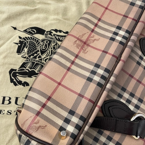 Burberry Classic model with real leather vintage check - authentic - Picture 6 of 7